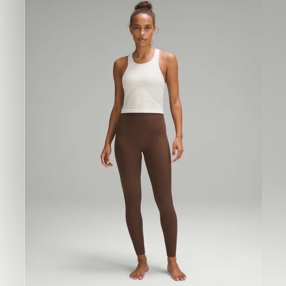 lululemon athletica Pants - 🍋Lululemon Align Ribbed High-Rise Pant 28" Size 8 Dark Brown Java?? W5EU7S🍋